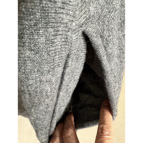 Garnet Hill Wool Cashmere Sweater Sz XS Gray Poncho Oversized Turtleneck - Picture 9 of 13
